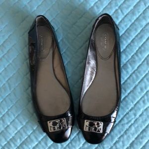 COACH patent leather flat